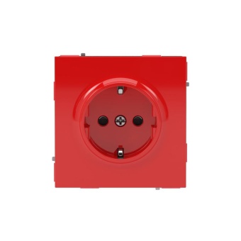 Розетка силовая KANT 2P+E защ. шторки красн. сатин DKC 7001003