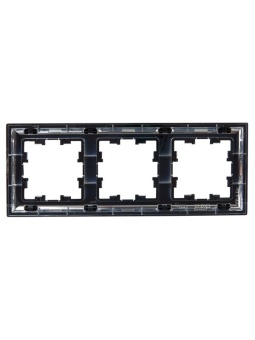 Рамка 3-м BRITE РУ-3-Бр хром/черн. IEK BR-M32-12-2-K23
