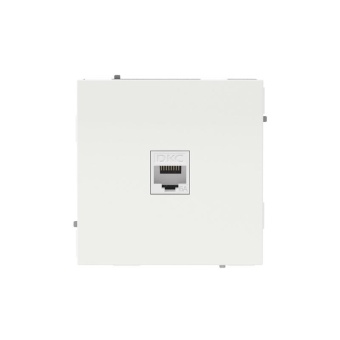 Розетка компьютерная 1-м KANT RJ45 кат.6A без шторки бел. магнолия DKC 7000673