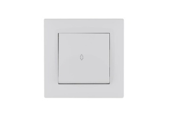 Выключатель проходной 1-клав. Karea RIZZ бел. Makel 88001005