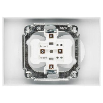 Розетка 2-м СП Accent 6-204-01 16А IP20 250В 2P AL/CU бел. Intro Б0063447