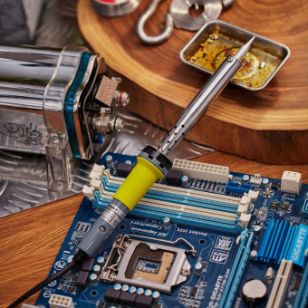 Паяльник с керамическим нагревателем долговечное жало 220В/100Вт Rexant 12-0126