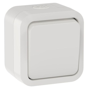 Переключатель 1-кл. ОП TORS TS301 10А IP55 бел. IEK TS-V10-0-10-55-K01