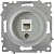 Розетка телефонная 1-м СП Florence RJ11 механизм сер. (1E20601302) OneKeyElectro 2172838