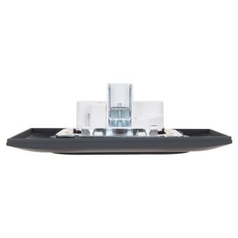 Розетка 2-м SKANDY 10А без заземл. без защ. шторок в сборе SK-R10G графит IEK SK-R20-10-K53-F