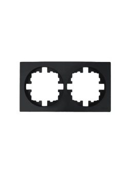 Рамка 2-м OSEN горизонт. квадрат черн. бархат LEZARD 743-4200-147