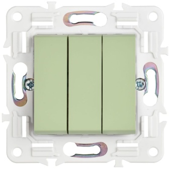 Выключатель 3-кл. SKANDY 10А SK-V11G мятный IEK SK-V30-0-10-K06