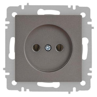Розетка 1-м СП Accent 6-201-09 16А IP20 250В 2P титан Intro Б0063673