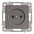 Розетка 1-м СП Accent 6-201-09 16А IP20 250В 2P титан Intro Б0063673