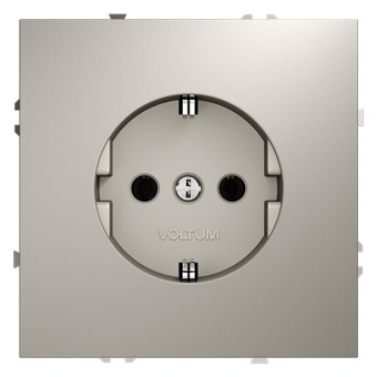Розетка 1-м СП S70 16А с заземл. механизм кашемир Voltum VLS040103