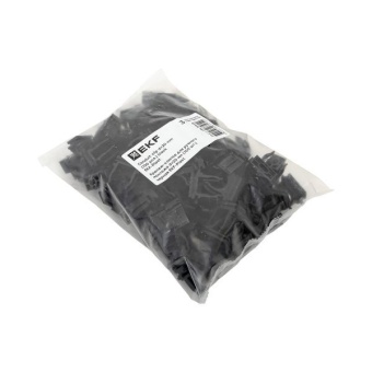 Держатель для труб (клипса) для ручного монтажа d20мм черн. Plast (уп.100шт) EKF derj-z-20s-black