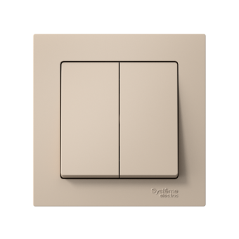 Выключатель 2-кл. AtlasDesign (сх.5) 10AX в сборе песочн. SE ATN001252