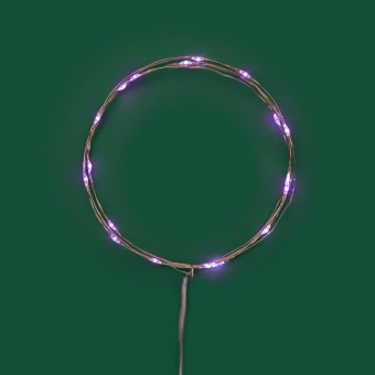 Гирлянда светодиодная Роса 2м 20 LED фиолет. IP20 2хАА (в комплект не входят) Neon-Night 302-057