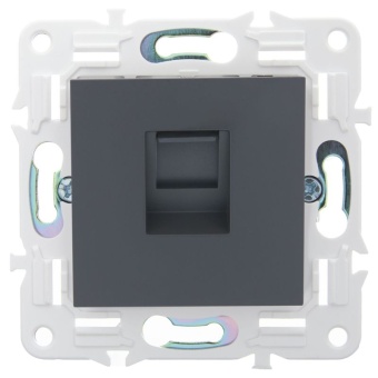Розетка компьютерная RJ45 кат.5E SKANDY SK-K01T титан IEK SK-K10-1-K48
