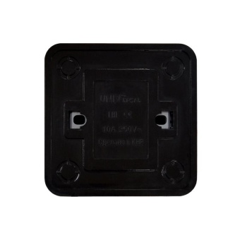 Переключатель проходной 1-кл. ОП Олимп 10А IP20 черн. Universal 2210