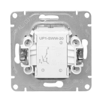 Выключатель 2-кл. СП Эпика механизм алюм. EKF UP1-SWA-20