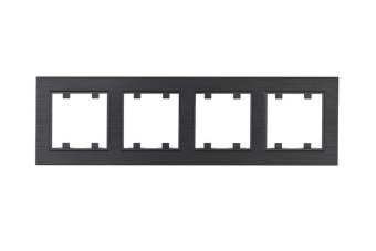 Рамка 4-м Karea LINE STAR дым. металлик Makel 86050704