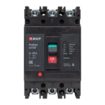 Выключатель автоматический 3п 25А 18кА LS125 ProPact EKF mccb-125-18-3-25-ls