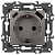 Розетка Elegance 14-4108-16 16A 250В 2P+E защ. шторки с USB type-A+C 3А 5В титан Эра Б0067695