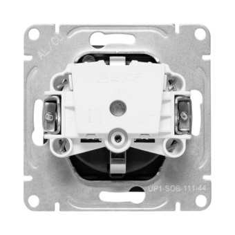 Розетка СП Эпика 16А IP44 с заземл. защ. шторки с крышкой механизм черн. EKF UP1-SOB-111-44