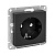 Розетка СП Эпика 16А с заземл. без защ. шторок механизм черн. EKF UP1-SOB-110