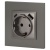 Розетка Elegance 14-4108-16 16A 250В 2P+E защ. шторки с USB type-A+C 3А 5В титан Эра Б0067695