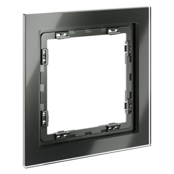Рамка 1-м. S70 стеклян. титан Voltum VLS110106