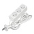 Удлинитель 3х1.5м без заземл. 10А IP20 2.2кВт ПВС 2х0.75 бел. DOMTOK 2370