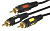 Шнур 3RCA Plug - 3RCA Plug 5м (GOLD) Rexant 17-0215