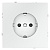 Розетка 1-м СП S70 16А с заземл. защ. шторки механизм бел. матов. Voltum VLS040202