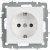 Розетка BRITE РС14-1-0-БрАБ 16А с заземл. защ. шторки механизм арктич. бел. IEK BR-R14-16-K91