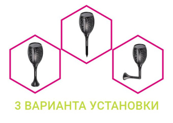 Светильник светодиодный SLR-S06 садовый 72LED 78см IP44 эффект факела солнечная батарея ФАZА 5034266