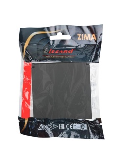 Розетка 1-мест. с/з с крышкой ПБТ СП ZIMA IP20 16А безвинт. зажим черн. бархат LEZARD 704-4288-123BQC