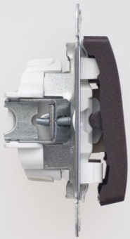 Переключатель проходной 2-кл. СП Glossa 10А IP20 (сх. 6/2) 10AX механизм шоколад. SE GSL000865