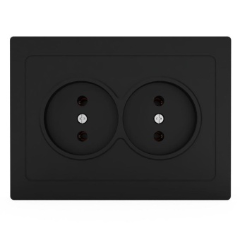 Розетка 2-м СП Pixel 16А IP20 без заземл. в сборе карбон TOKOV ELECTRIC TKE-PX-R2F-C14