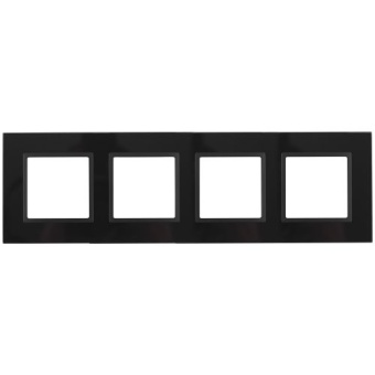 Рамка 4-м 14-5104-05 стекло Elegance черный+антрацит ЭРА Б0034528
