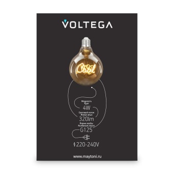Лампа светодиодная филаментная Loft 271 G125 4Вт 2500К E27 Voltega 8554