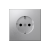 Розетка ArtGallery 16А с заземл. со шторками быстрозажим. клем. механизм алюм. SE GAL000345S