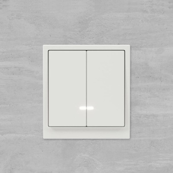 Переключатель 2-кл. KANT с подсветкой бел. песок DKC 7010144