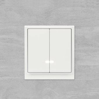 Выключатель 2-кл. KANT с подсветкой бел. магнолия DKC 7000134