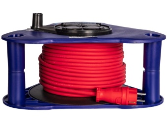 Удлинитель на треугольной катушке 4х30м 16А IP44 УКП 3500Вт КГ 2х2.5 КОСМОС YKTK30m-4g(2.5)KG-IP