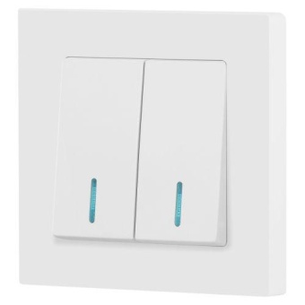 Выключатель 2-кл. СП Accent 6-105-01М 10А IP20 250В с подсветкой AL/CU бел. матов. Intro Б0063507