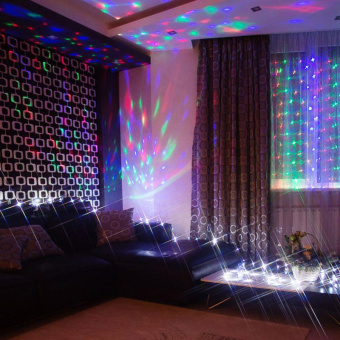 Лампа светодиодная "Диско-шар" 15Вт 6LED RGB 230В IP20 с пультом ДУ и Bluetooth Neon-Night 601-257