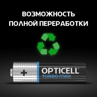 Элемент питания алкалиновый AA/LR6 (блист. 12шт) Turbo Max Opticell 6053009