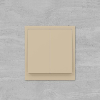 Выключатель 2-кл. KANT ванильн. марципан DKC 7015104