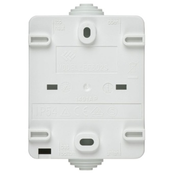 Розетка ОП Форс РСб20-3-ФБ 16А IP54 с заземл. защ. шторки бел. IEK ERS12-K01-16-54-DC