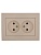 Розетка 2-м СП Rain 16А IP20 без заземл. керамика крем. LEZARD 703-0303-128