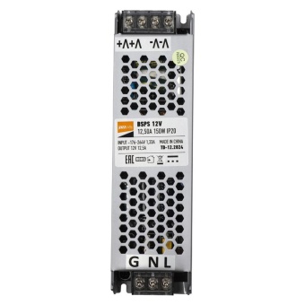 Блок питания для светодиод. ленты BSPS 150Вт 12.5А 12В IP20 метал. JazzWay 5024397