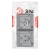 Розетка Эксперт 11-2503-01 2х2P+E гориз. IP55 16А-250В ОУ бел. Эра Б0063264