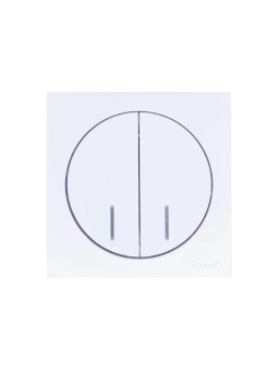 Выключатель 2-кл. СП OSEN 10А IP20 с подсветкой механизм бел. LEZARD 743-0288-112